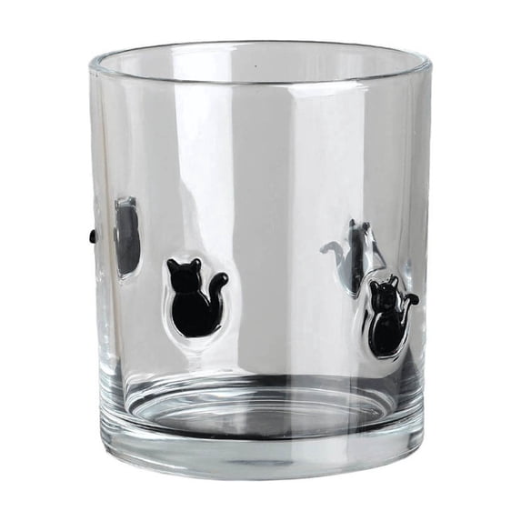 Halloween Themed Embossed Ghost & Pumpkin Glass - Clear High-Borosilicate Glass for Wine or Water - Safe, Durable, and Easy to Clean - Perfect for Parties, Daily Use, and Home Decor C