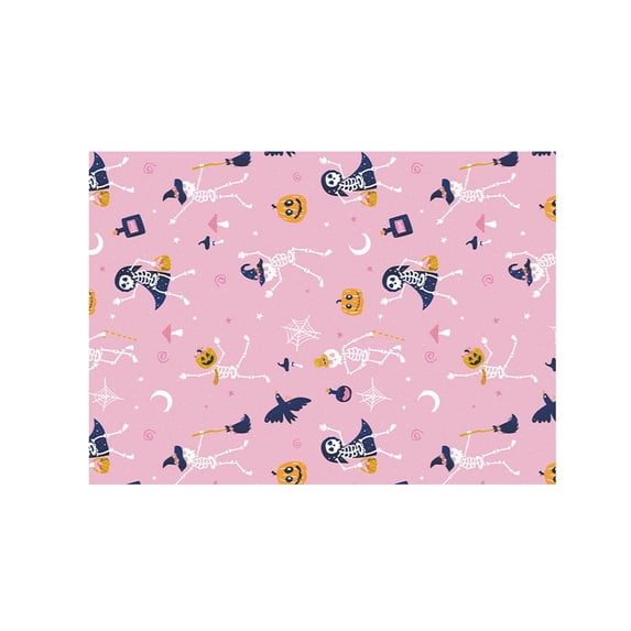 Halloween Themed Gift Wrapping Paper Roll with Ghost Pumpkin Bat Pattern for Party Favors Holiday Packaging DIY Crafts, 27.6 Inch Width.