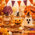 thumbnail image 1 of Halloween Themed Glass Tumbler With Lid, Large Capacity Clear Cup with Cow Ghost and Pumpkin Pattern, Safe Reusable Drinking Glass for Kitchen Home Office Daily Beverage Use, 1 of 5