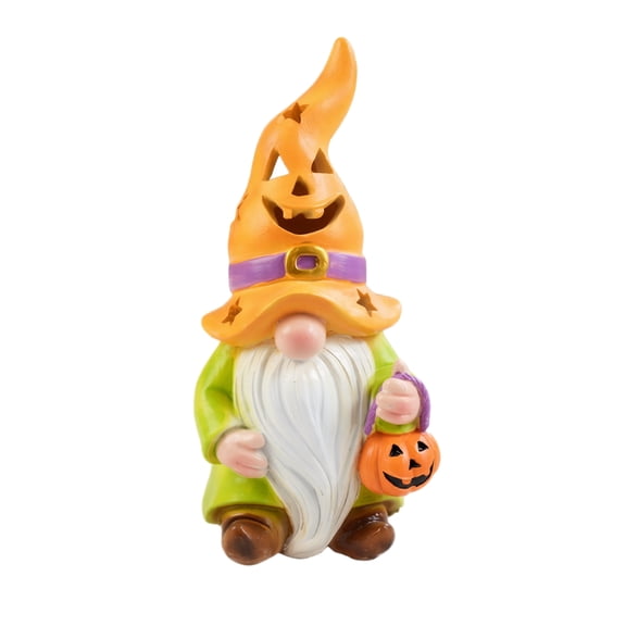 Halloween Themed Gnome Decorations, Hand Painted Resin Dwarf Figurines, Holiday Statues for Desktop Window Display, Halloween Scene Layout, Festive Gifting Supplies
