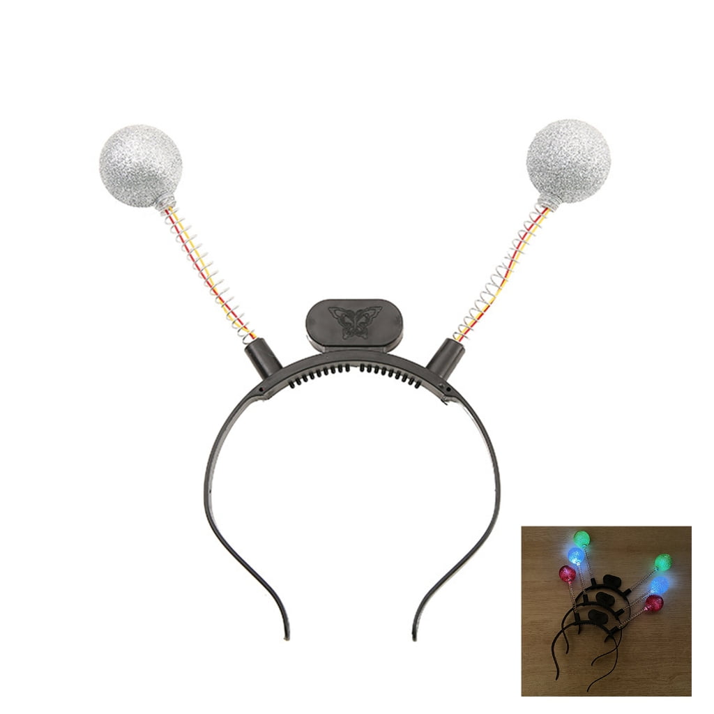 Halloween Themed Light Up Alien Antenna Headband Novelty Costume Hairband Party Props Hair