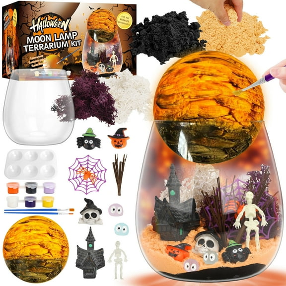 Halloween Themed Mini Landscape DIY Craft Set for Creative Projects and Seasonal Home Decor(Multicolor)