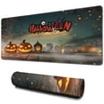 thumbnail image 1 of Halloween-Themed Mouse Pad Pumpkin Glowing in Spooky Forest, 31.5x11.8 Inch Extended Mat, Waterproof and Non-Slip Base – Perfect for Office, Gaming Laptop Gaming Mouse Pad, 1 of 7