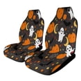 thumbnail image 1 of Halloween Themed Pattern Design. Car Seat Covers Pack of 2 Universal Front Seat Protective Cover, 1 of 5