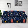 thumbnail image 1 of Halloween Themed Skull Head Pumpkin Print Elastic Anti Slip Modern Minimalist European SofaCover SofaCovers for Living Room, 1 of 4