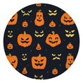 thumbnail image 1 of Halloween Themed Stretch Fit Round Tablecloth for 44 Inch Table - Elastic Edge Ensures Perfect Fit for Dining Kitchen, 1 of 6