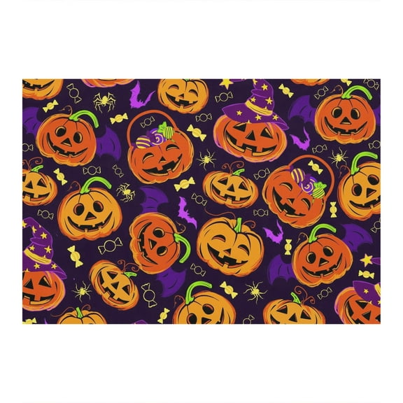 Halloween Themed Studio Backdrop 7x5ft - Gothic Darkness Artwork with Witch and Skull