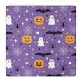 thumbnail image 1 of Halloween Themed Table Cover 36x36 Inch Square - Elastic Edge Design with Spooky Ghosts and Pumpkins Pattern for Festive Decor, 1 of 6