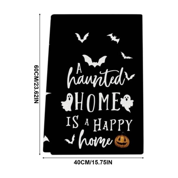 Halloween Themed Towel,Spooky Decorative Kitchen Hand Towels,Soft Absorbent Fabric Towels for Bathroom,Kitchen Counter,Table,Halloween Party and Home Decoration(A)