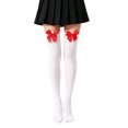 thumbnail image 1 of Halloween Thigh High Stockings for Women Over The Knee Socks with Elegant Bow Detail Stretchy Solid Color Costume Hosiery Perfect for Cosplay Halloween Parties and Dress Up A, 1 of 6