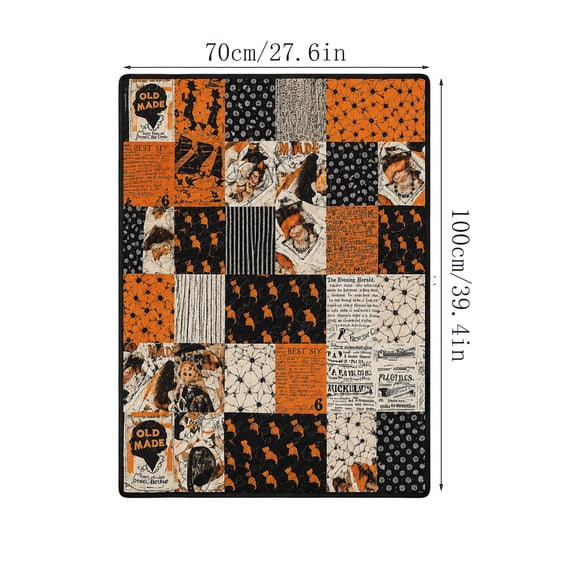 Halloween Throw Blanket Under $10 for Couch Bed Throw Blanket Fall Throw Blanket Halloween Flannel Throw Blanket Festive Printed Blanket for Sofa Couch Bed Home Bedroom Living Room Decoration