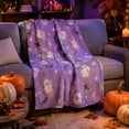 thumbnail image 1 of Halloween Throw Blanket, 59.1x39.4 inch Cozy Plush Flannel Blanket, Soft Lightweight Halloween Decor Nap Blanket for Fall Sofa and Bedroom, 1 of 8