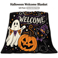 thumbnail image 1 of Halloween Throw Blanket Cute Ghost Pumpkin Double Sided Extra Thick & Soft for Sofa Couch Bed Travel Halloween Decorations by MPOISVA, 1 of 4