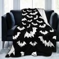 thumbnail image 1 of Halloween Throw Blanket Goth Bat Blanket, Halloween Throw Blanket for Couch 50x60 inches, Ultra Soft Decorative Blanket, 1 of 6