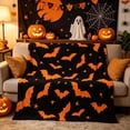 thumbnail image 1 of Halloween Throw Blanket, Halloween Printed Blanket Soft Throw Blanket Warm Cozy Flannel Halloween Decorative Nap Blanket for Sofa Couch Bedroom Office And Halloween, 70.8"x 78.7", 1 of 5