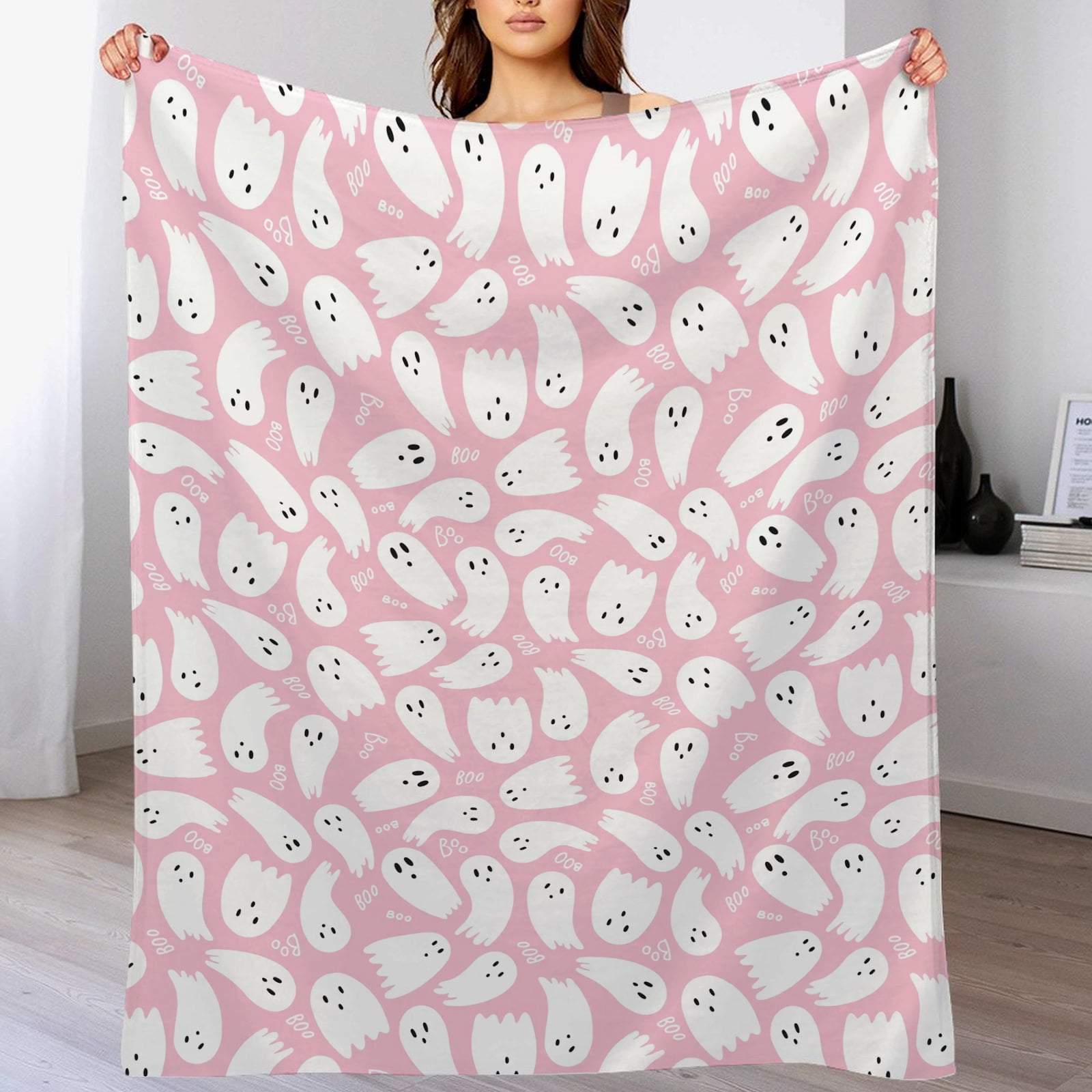 Shops PINK GHOST BLANKET THROW