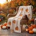 thumbnail image 1 of Halloween Throw Blanket with Pumpkin Patterns | Fall Flannel Pumpkin Throw Blanket, Festive Printed Decorative Blanket, Soft And Cozy, Halloween Fall Decor For Home Sofa Couch Bed Office, 27.5*39in, 1 of 7