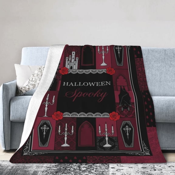 Halloween Throw Blanket, Soft Cozy Warm Plush Flannel Blanket for Living Room Couch Bed Decor 50x40