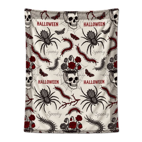 Halloween Throw Blanket, Soft Cozy Warm Plush Flannel Blanket for Living Room Couch Bed Decor 50x40