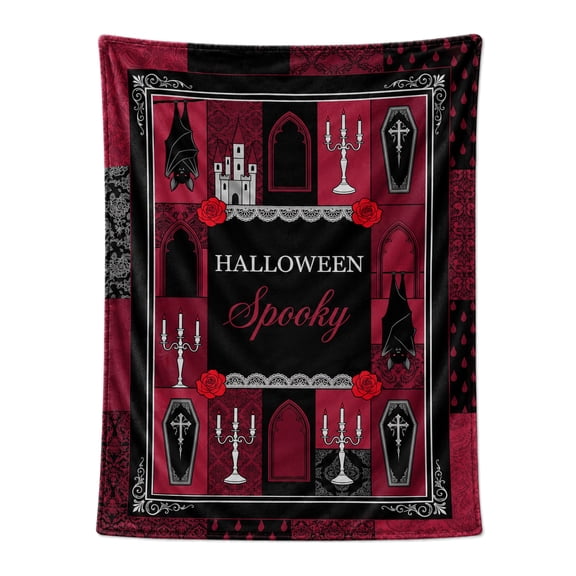 Halloween Throw Blanket, Soft Cozy Warm Plush Flannel Blanket for Living Room Couch Bed Decor 50x40