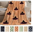thumbnail image 1 of Halloween Throw Blanket, Soft Plush Flannel Lightweight Warm Cozy Decorative Blanket for Sofa Bed Couch All Season Use, Halloween Gift Blanket for Adults 50 X 60 Inch 1 Pack, 1 of 6