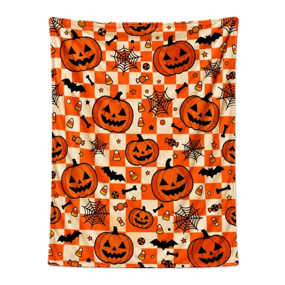 Halloween Throw Blanket, Soft Plush Flannel Throw, Cozy Halloween Decor for Party, Sofa Couch Home Decor 50x40