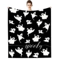 thumbnail image 1 of Halloween Throw Blanket for Couch and Bed Ghosts Spooky Pumpkins Print on Soft Blanket for Kids and Adult, 1 of 8