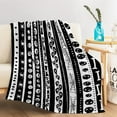 thumbnail image 1 of Halloween Throw Blanket teen Black and white stripes Blanket for Couch Sofa outdoors Cozy Soft Lightweight Fuzzy Plush Fleece Blankets and Throws Decorative Blanket 50x60-4, 1 of 4