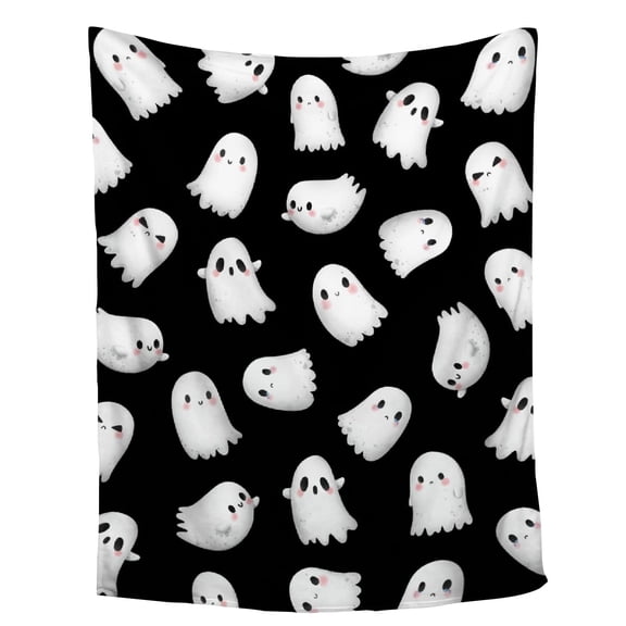 Halloween Throw Blankets 51x59in Ghost Reading Book Blanket Ghosts Nap Throw Blanket for Adults Couch Sofa Dormity All Season use Gifts