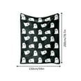 thumbnail image 1 of Sahpxhe Halloween Throw Blankets, Double-Sided Cozy Ghost Pattern Patchwork - Soft & Warm Blanket for Couch, Office, Bed 59x78.7Inch Black, 1 of 6