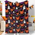 thumbnail image 1 of Halloween Throw Blankets, Halloween Jack-O-Lantern Pumpkins Ghost Bat Cartoon Mouse Flannel Blanket Gifts, Soft Cozy Halloween Decorative Bed Throw Blankets 60x50 Inch, 1 of 6