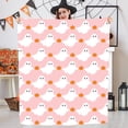 thumbnail image 1 of Halloween Throw Blankets Pumpkin Throw Blanket Spooky Blanket Plush Throw Blanket Soft Cozy Flannel Decorative Cover for Sofa Couch Bed Living Room Seasonal Festival Decor Holiday Gift 39.3*27.6in, 1 of 5