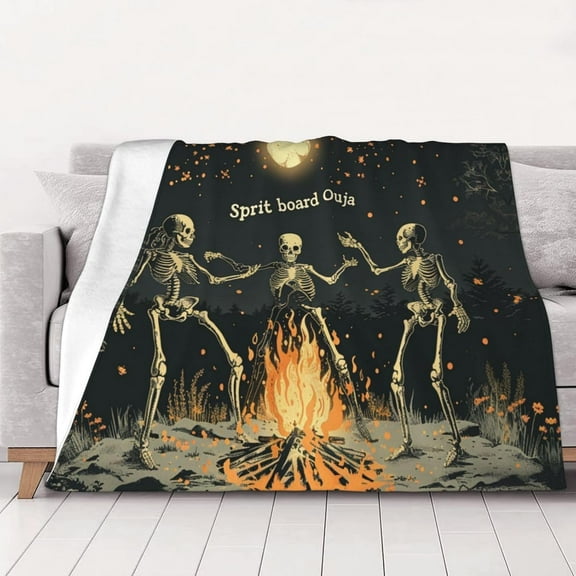 Halloween Throw Blankets Super Soft Blanket Halloween Bat Pumpkin Cozy Blanket for Bedroom and Living Room 50"X40"