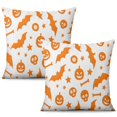 thumbnail image 1 of Halloween Throw Pillow Cases Happy Halloween Halloween Pumpkin Pillow Cases Throw Cushion Cover Cushion Cases for Living Room Decor,16x16 Inch (2Pcs), 1 of 6