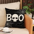 thumbnail image 1 of Halloween Throw Pillow Covers 18x18 Inch, Rustic Linen Decorative Square Pillowcases, Farmhouse Holiday Cushion Covers for Couch Sofa Living Room Bedroom Outdoor Home Decor, 1 of 6