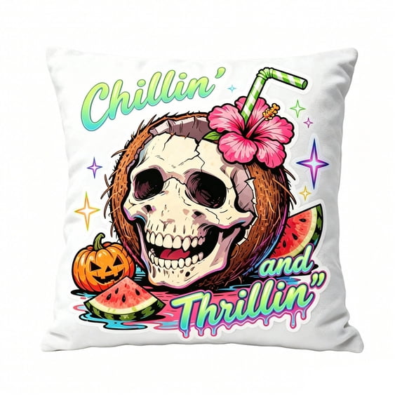 Halloween Throw Pillow Covers 18x18 Inch, Rustic Linen Printed Decorative Square Pillowcases, Farmhouse Holiday Cushion Covers for Couch Sofa Living Room Bedroom Outdoor Home Decor