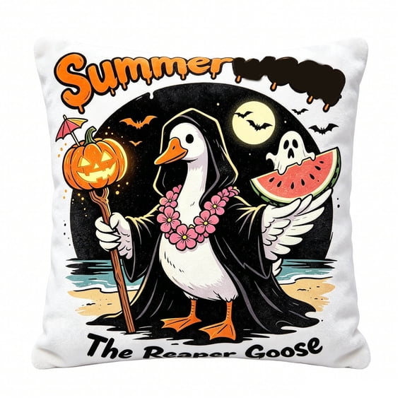 Halloween Throw Pillow Covers 18x18 Inch, Rustic Linen Printed Decorative Square Pillowcases, Farmhouse Holiday Cushion Covers for Couch Sofa Living Room Bedroom Outdoor Home Decor
