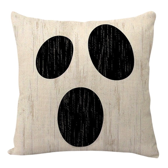 Halloween Throw Pillow Covers 20x20 Inch Halloween Decor Pumpkin Ghost Print Square Cushion Cases for Sofa Couch Bedroom Holiday Party Decor