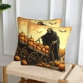 thumbnail image 1 of Halloween Throw Pillow Covers, Halloween Rice Field Pumpkin Skull Halloween Decorations Square Pillow Cases with Invisible Zipper for Bed Couch Sofa, Farmhouse Halloween Decor-2 Pack 16x16, 1 of 6