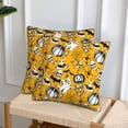 thumbnail image 1 of Halloween Throw Pillow Covers, pumpkins halloween hat Halloween Decorations Square Pillow Cases with Invisible Zipper for Bed Couch Sofa, Farmhouse Halloween Decor-2 Pack 16x16, 1 of 6