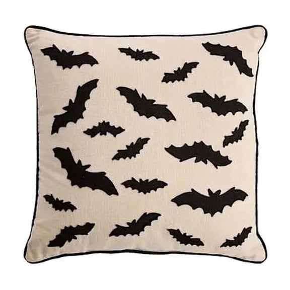Halloween Throw Pillow,Decorative Square Cushion with Cute Ghost for Couch Sofa,Soft Cozy Indoor Home Decor Accent for Living Room
