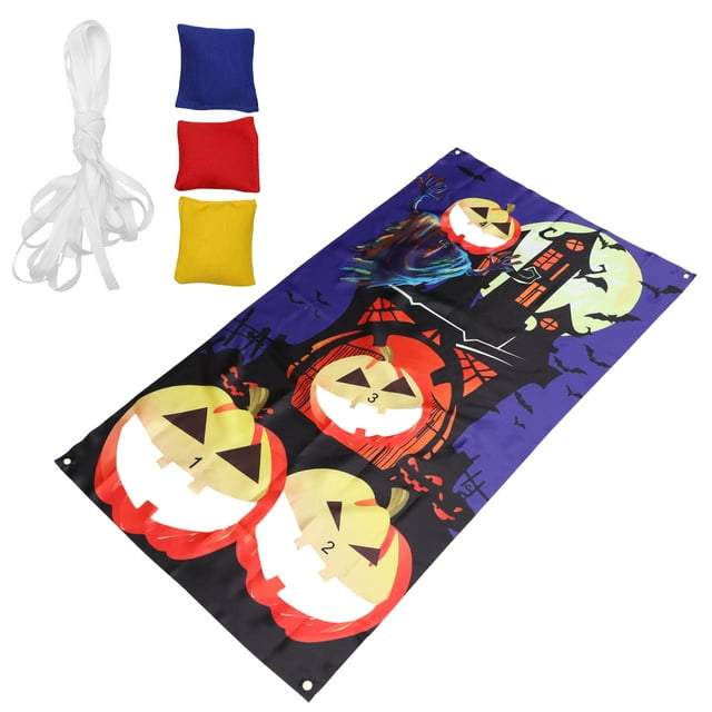 Halloween Throwing Sandbag Pumpkin Pattern Hanging Toss Game for Kids