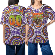 Halloween Tie Dye Baseball Jersey Shirt   Custom Name & Number   Unisex Spooky Team Costume Shirt for Halloween Party, Sports Events & Trick or Treat