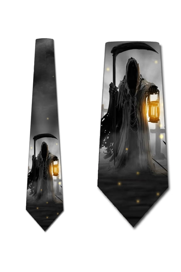Halloween Ties Grim Reaper Mens Neckties by Three Rooker