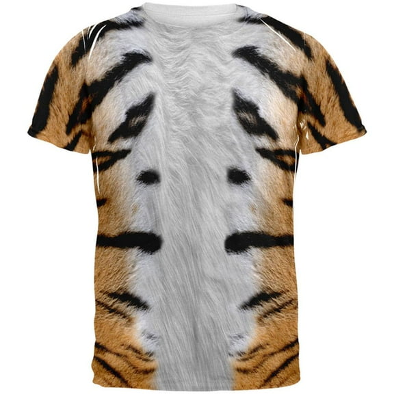 Halloween Tiger Costume All Over Adult T-Shirt
