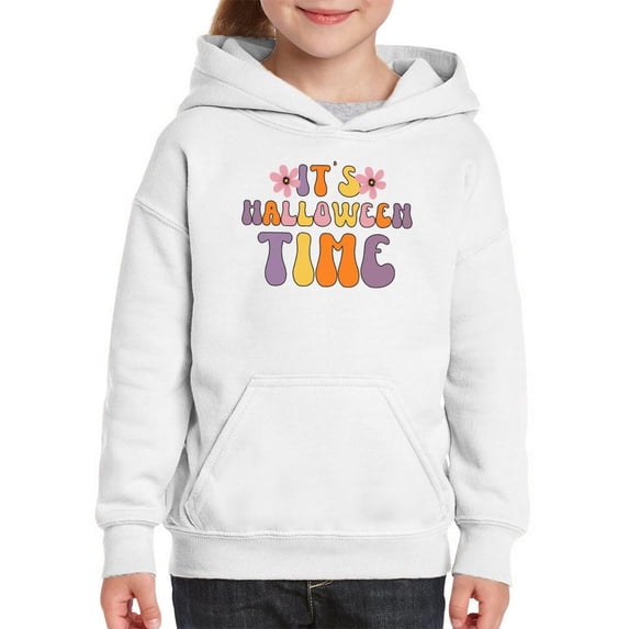 Halloween Time. Groovy Style Hoodie Juniors -Image by Shutterstock, Small