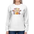 thumbnail image 1 of Halloween Time. Groovy Style Sweatshirt Women -Image by Shutterstock, Female 4X-Large, 1 of 4