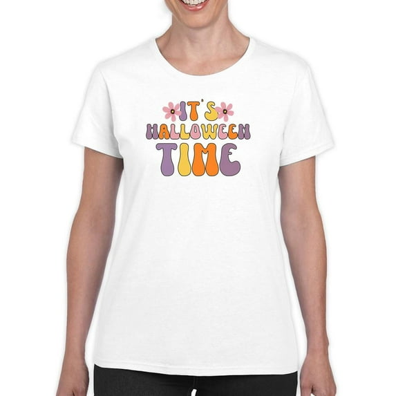 Halloween Time. Groovy Style T-Shirt Women -Image by Shutterstock, Female 3X-Large