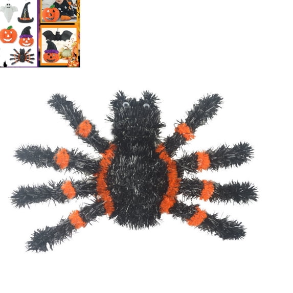 Halloween Tinsel Hanging Ornament, Spider‑Shaped Wall Hanging Decoration for Party Indoor Home Festive Decor