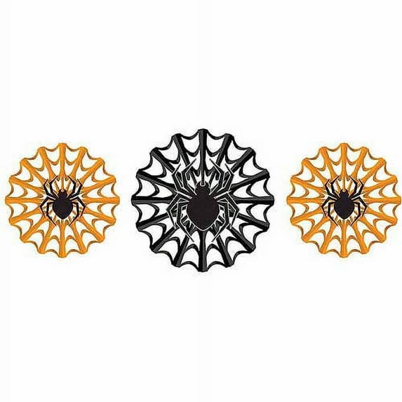 Halloween Tissue Paper Fans, 3-Pack
